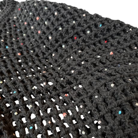MacMahon Knitting Mills / Beaded Mesh Cardigan