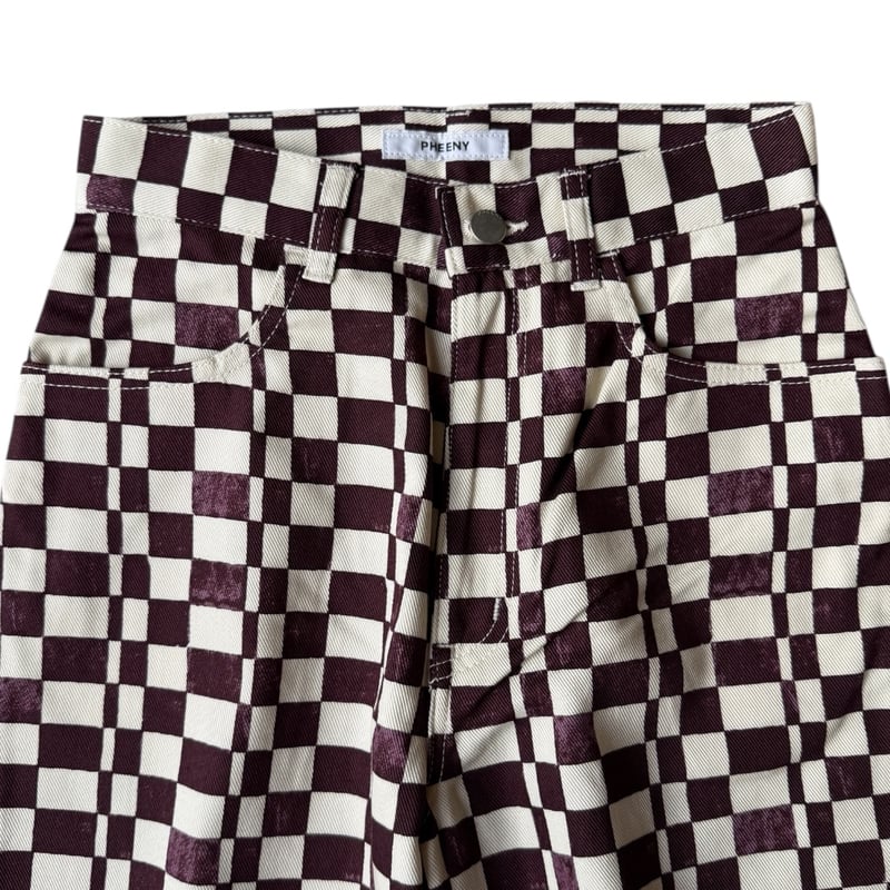 PHEENY / Checkered High Waist Wide Pants | FLUTTER