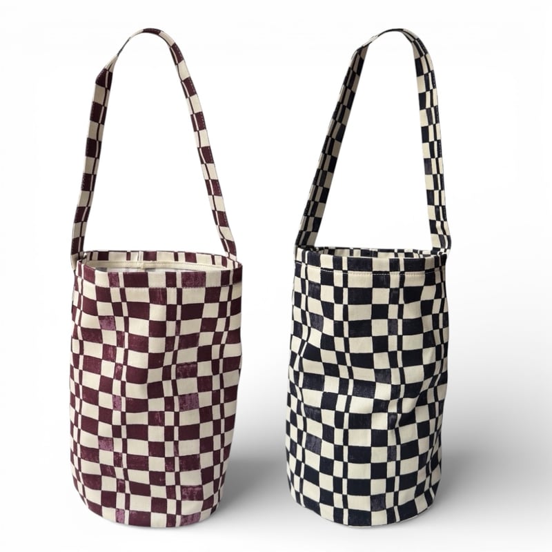 5月上旬再入荷】PHEENY / Checkered Bucket Tote Bag | F