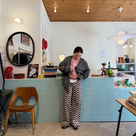 PHEENY / Checkered High Waist Wide Pants