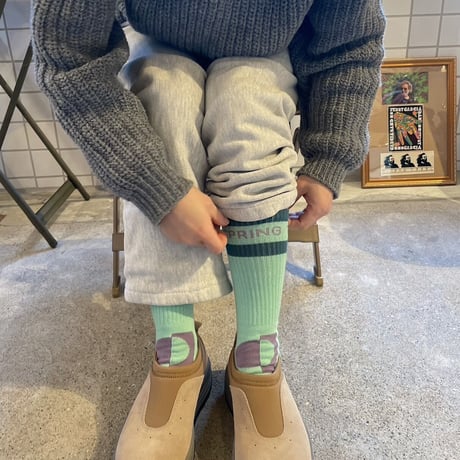 FLUTTER / FRONT MARK CREW SOCKS