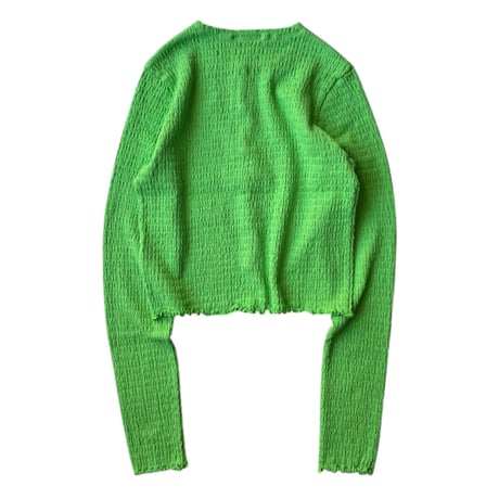 PHEENY / Cotton Shirring Cardigan