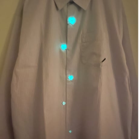PHINGERIN / FLOATING HEART BROADCLOTH SHIRT