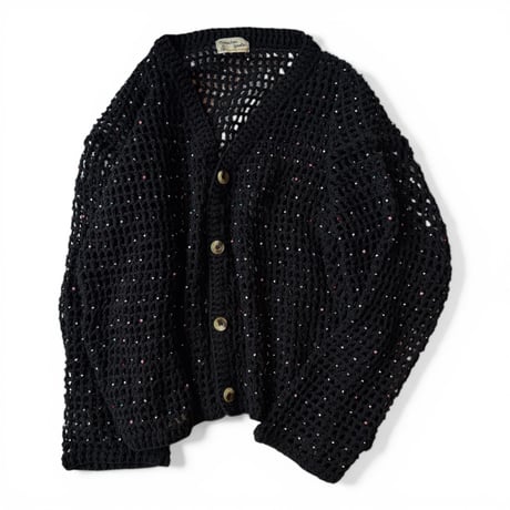 MacMahon Knitting Mills / Beaded Mesh Cardigan