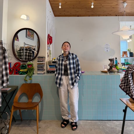 PHEENY / Rayon Ombre Check L/S Shirt