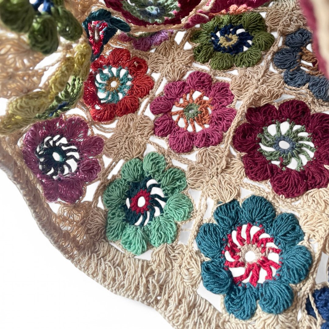 MacMahon Knitting Mills / Crochet Flower Cardig