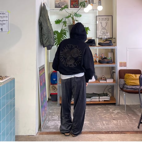 SAYHELLO / Slap Logo Harf-Zip Hoodie