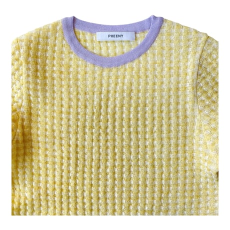 PHEENY / Check Jacquard Knit L/S