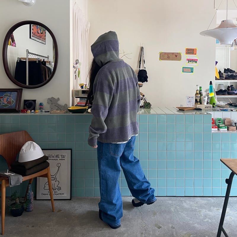 PHINGERIN / CORDY KNIT MEXPARKA STRIPE | FLUTTER