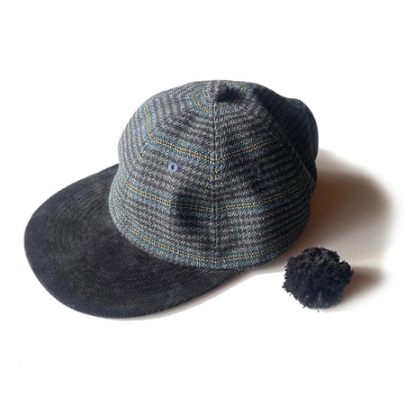 FLUTTER / 2WAY PONPON CAP Glen Check