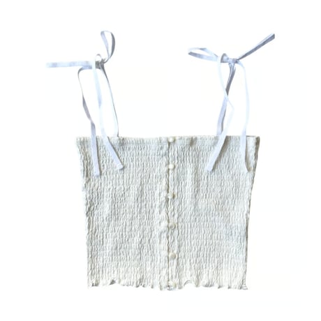 PHEENY / Cotton Shirring Camisole