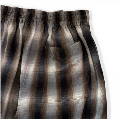 PHEENY / Rayon ombre check gathered pant