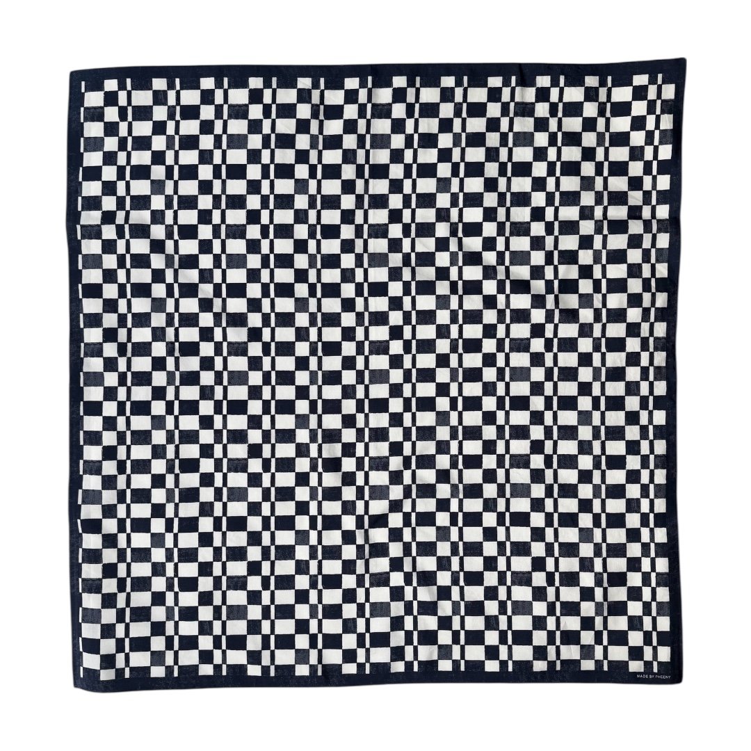 PHEENY / Cotton Silk Checkered Scarf | FLUTTER