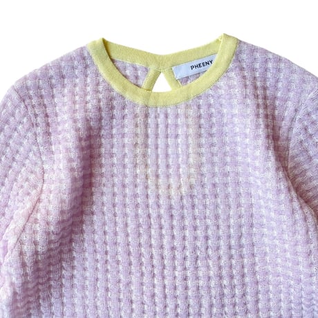 PHEENY / Check Jacquard Knit S/S