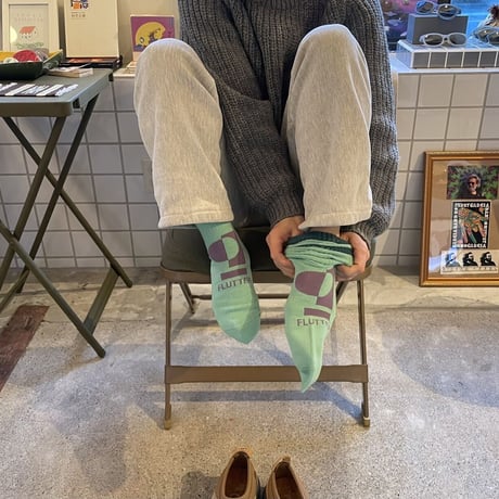 FLUTTER / FRONT MARK CREW SOCKS