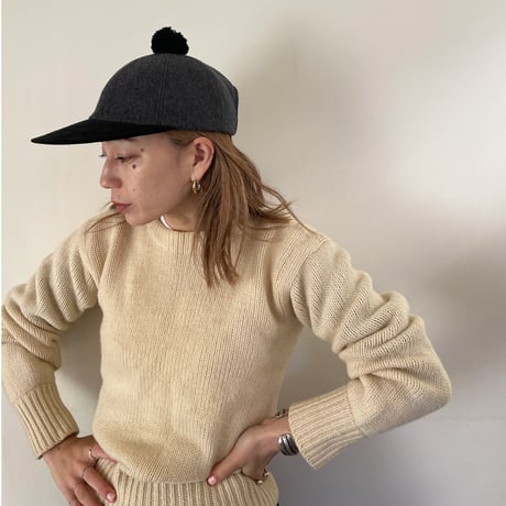 FLUTTER / 2WAY PONPON CAP Grey