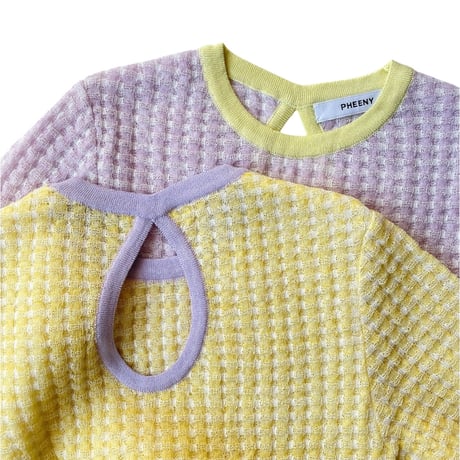 PHEENY / Check Jacquard Knit S/S