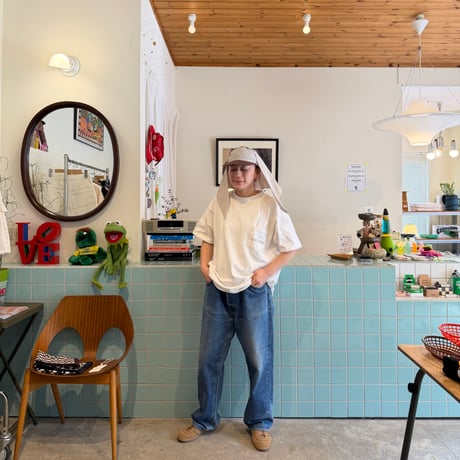 PHEENY×FLUTTER / Nylon taffeta cap with scarf 2TONE