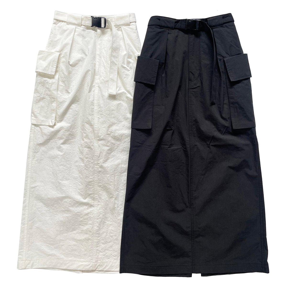 PHEENY / Cotton nylon dump military skirt | FLU
