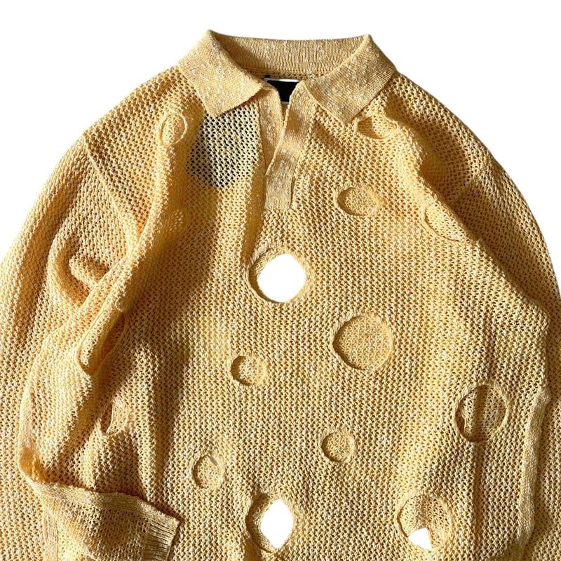 PHINGERIN ホールデザイン ニット　スキッパー PHINGERIN ホールデザイン ニット スキッパー PHINGERIN HOLE