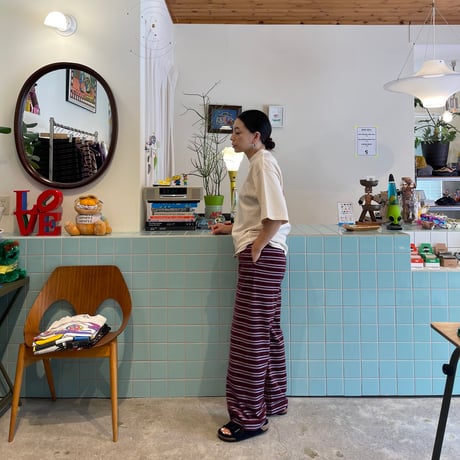PHEENY / Velvet border wide pants