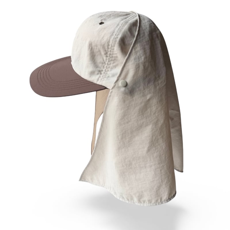 PHEENY×FLUTTER ナイロンタフタキャップ　2TONE 新品 PHEENY×FLUTTER / Nylon taffeta cap with scarf 2
