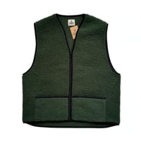 COLDBREAKER / V Neck Wool Zip Vest