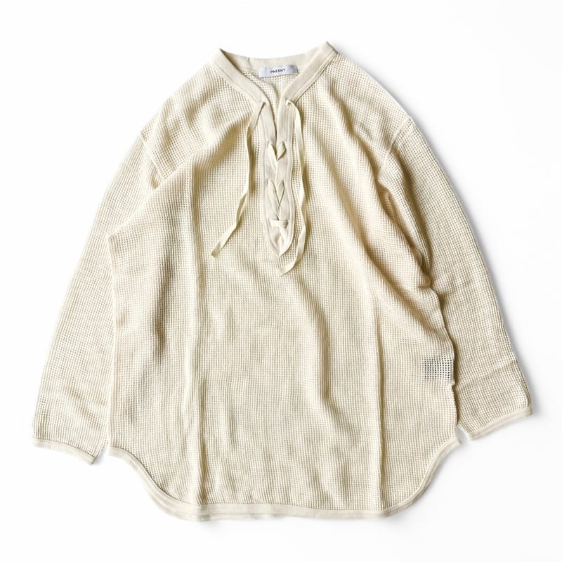 PHEENY / Basket mesh lace up L/S | FLUTTER