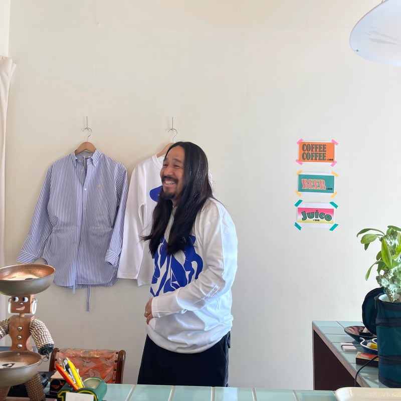 Naomi Yarn Delight BLUE NUDE ロンTシャツ　新品 Naomi Yarn Delight BLUE NUDE ロンTシャツ 新品