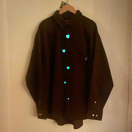 PHINGERIN / FLOATING HEART CORD SHIRT