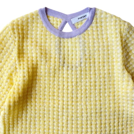 PHEENY / Check Jacquard Knit S/S