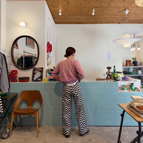 PHEENY / Checkered High Waist Wide Pants