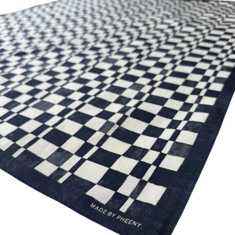 PHEENY / Cotton Silk Checkered Scarf | FLUTTER