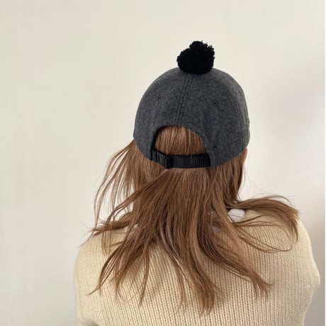 FLUTTER / 2WAY PONPON CAP Grey