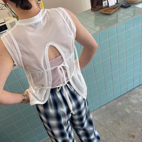 PHEENY / Cotton nylon sheer N/S ensemble