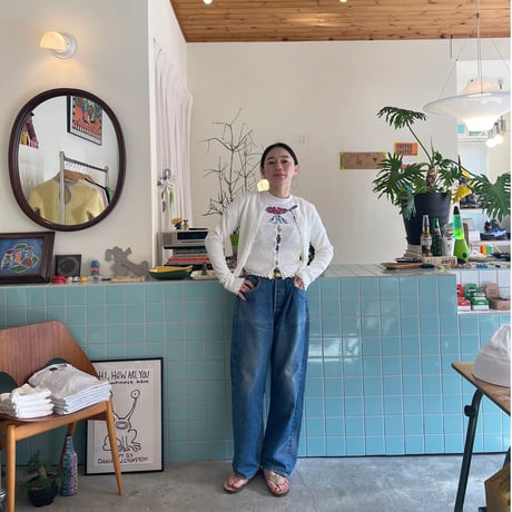 PHEENY / Cotton Shirring Cardigan