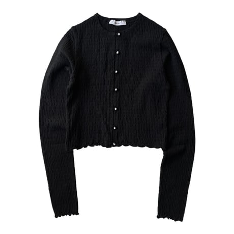 PHEENY / Cotton Shirring Cardigan