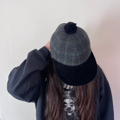 FLUTTER / 2WAY PONPON CAP Glen Check