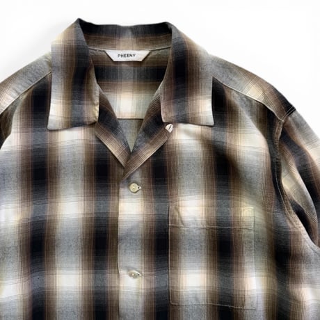 PHEENY / Rayon Ombre Check L/S Shirt