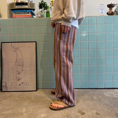 PHEENY / Pile Border Relaxed Wide Pnats