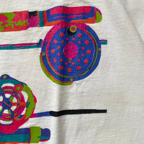 VINTAGE / ANDREW CARSON "fishing rod" T-SHIRT 90’s