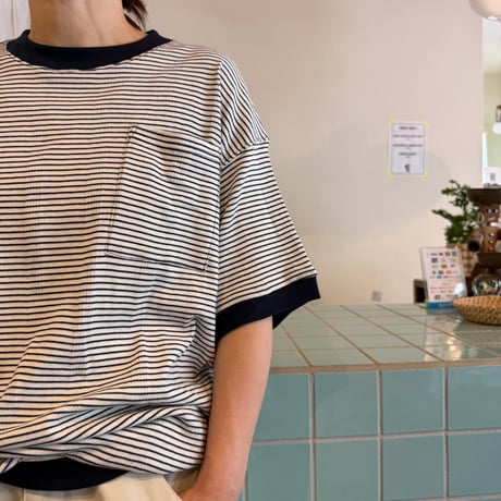 RELAXFIT / Miller × Relaxfit Panel Rib Border tshirt