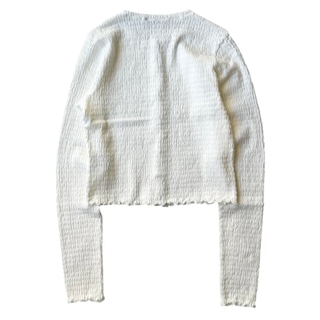 PHEENY / Cotton Shirring Cardigan