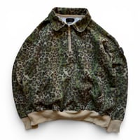 PHINGERIN / HALF-ZIP COLLAR SWEATSHIRT LEOPARD