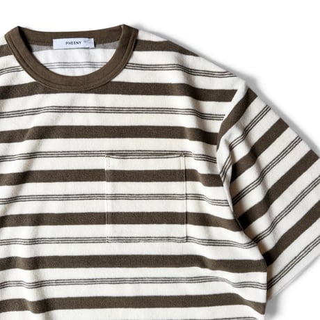 PHEENY / Pile Border Pocket Tee