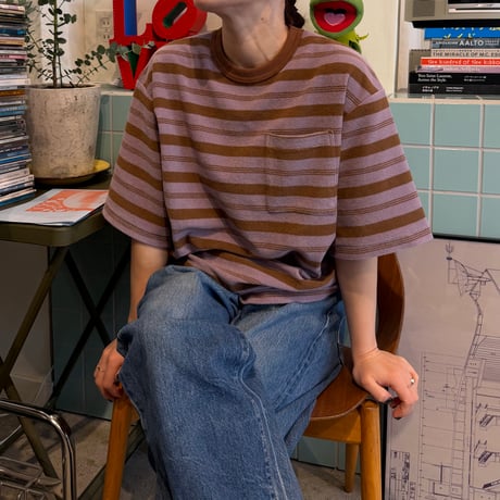 PHEENY / Pile Border Pocket Tee