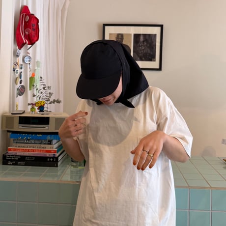 PHEENY / Nylon taffeta cap with scarf