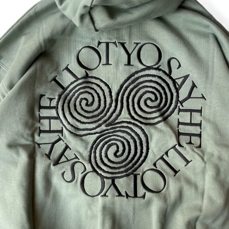SAYHELLO / Slap Logo Harf-Zip Hoodie