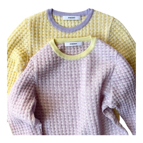 PHEENY / Check Jacquard Knit L/S