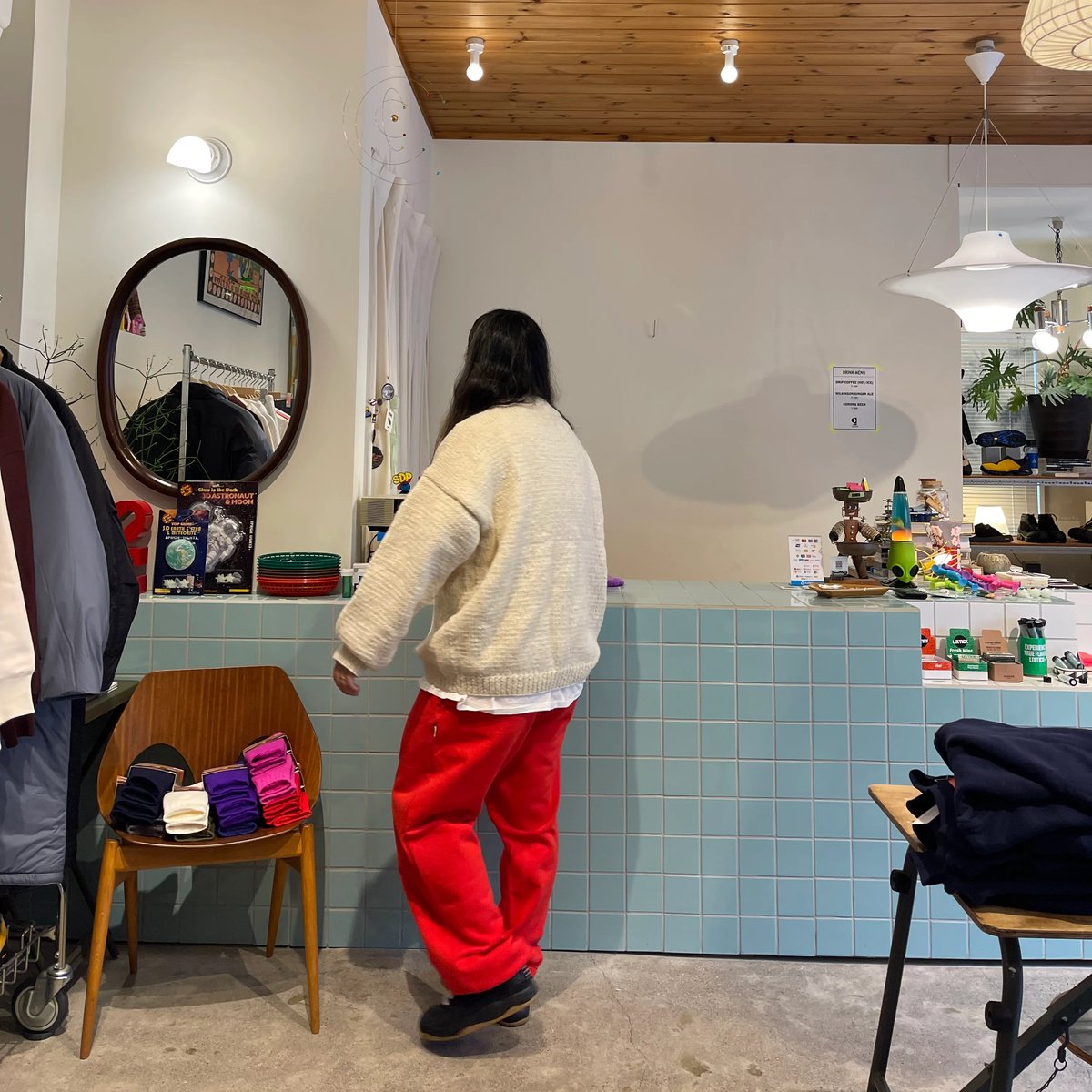 MacMahon Knitting Mills / Crew Neck Knit-ROSE |